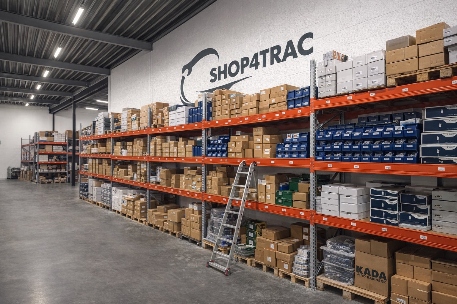 Lagerregal mit Shop4Trac-Bestand