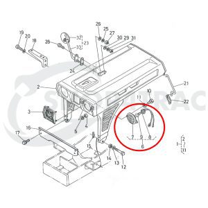 Koplamp compleet Kubota B serie: B5000, B5001, B6000, B6001, B7000, B7001 | Shop4Trac