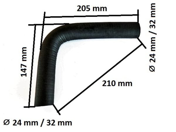 Bovenste radiateurslang Kubota B6000 | Yanmar YM1301-2420 | YM169 – YM276