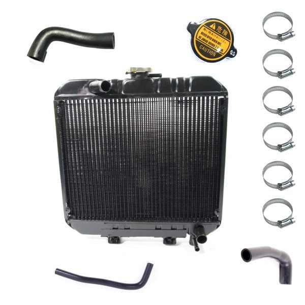 Radiateur Kubota B1600 - B1702 | Zen-noh ZB1600 - ZB1702 avec durites de radiateur – OEM: 15272-7202-0, 15272-72020, 15531-72110