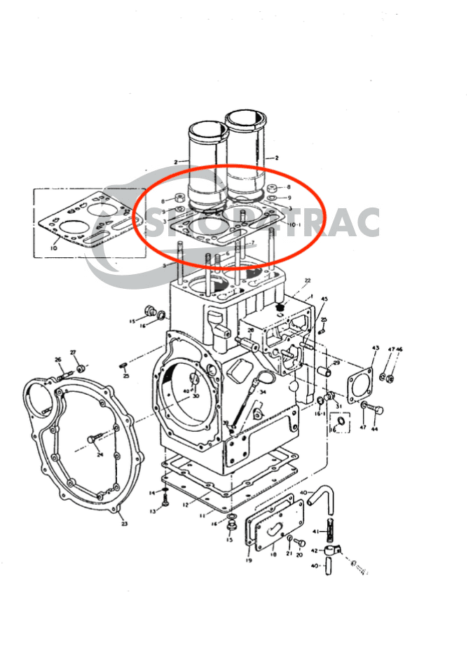Guarnizione testa Yanmar YM1600 | YM1700 | 2TR16 | 2TR17 | Shop4Trac Guarnizione testa Yanmar YM1600 | YM1700 | 2TR16 | 2TR17 | Shop4Trac