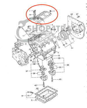 Koppakking Yanmar YM1810 | 3T75H | YM220 - YM250D | Shop4Trac