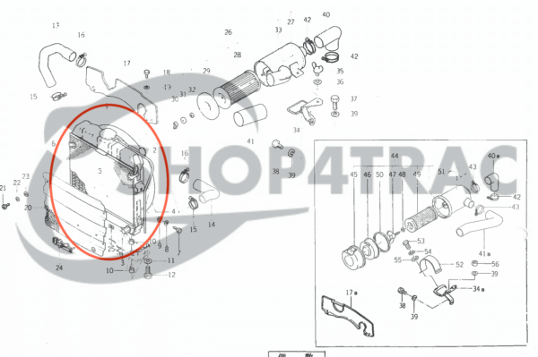 Radiador Iseki TU 1400-1600 | TX1410-2160 | Tienda4Trac