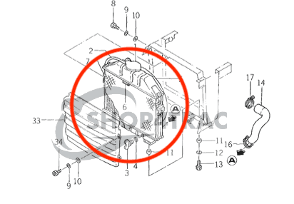 Radiateur Iseki TX1300-1500 | Shop4Trac