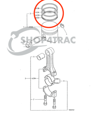 Kit fasce elastiche Yanmar F15 e YM | Motore 3T72 | Shop4Trac