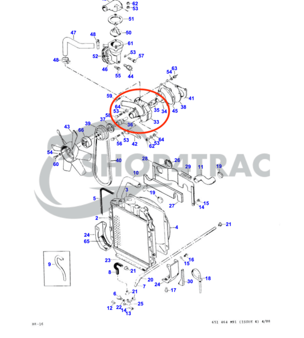 Wasserpumpe Hinomoto C174 | C172 | C144 | C142 | Toyosha | Shop4Trac
