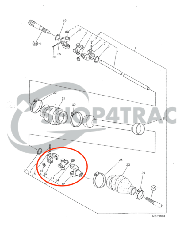 Cardan shaft Yanmar F14 series | Shop4Trac