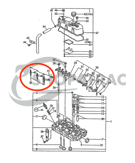 Glow plug | Glow coil Yanmar | John Deere | 2TNE68 - 3TNE74 | Shop4Trac