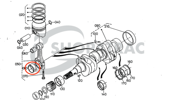 Connecting rod bearing / bearing shell Kubota| D722 | D902 | Z402 | Z482 | Z602 | D622 | D600