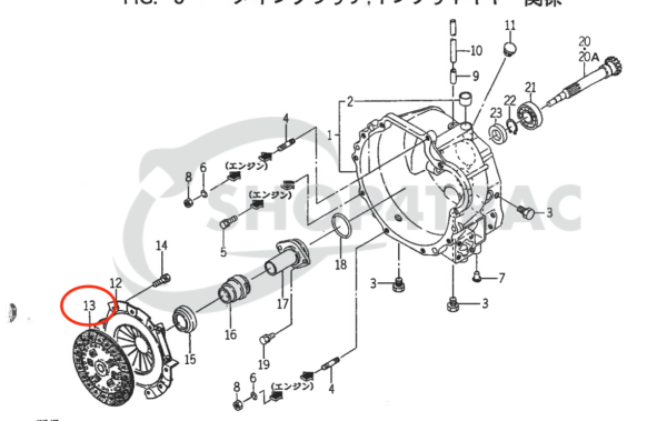 Clutch Plate Iseki TF21 – TF26 | TF223 – TF325 SIAL | Yanmar F26 – F28 | FX26 – FX28 | YM 2500-3810