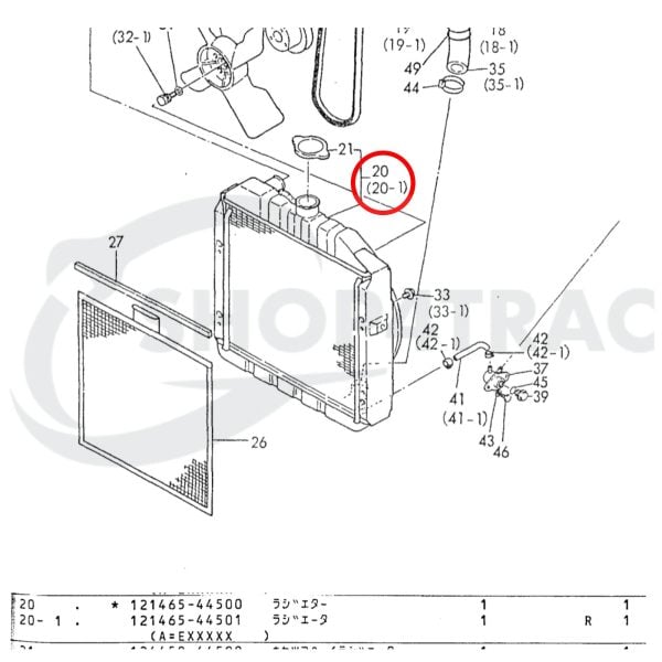 Radiateur Yanmar F serie | Shop4Trac