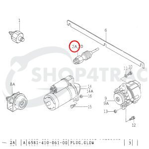 Glühkerze | Glühwendel Iseki TL TU TE Typ 1 | Shop4Trac