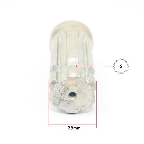Reductor de toma de fuerza | adaptador 1″ 1/8 (6 estrías) a 1″ 3/8 (6 estrías)
