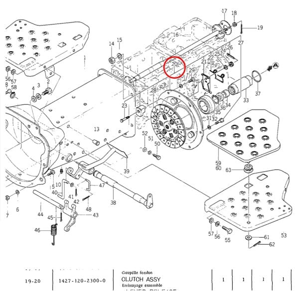 Mécanisme d’embrayage Iseki TX1210 – TX2160 | Bolens G152 – G174