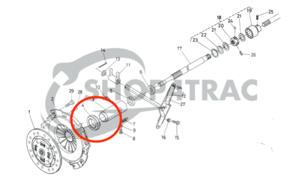 Release bearing Kubota type 1 | Shop4Trac