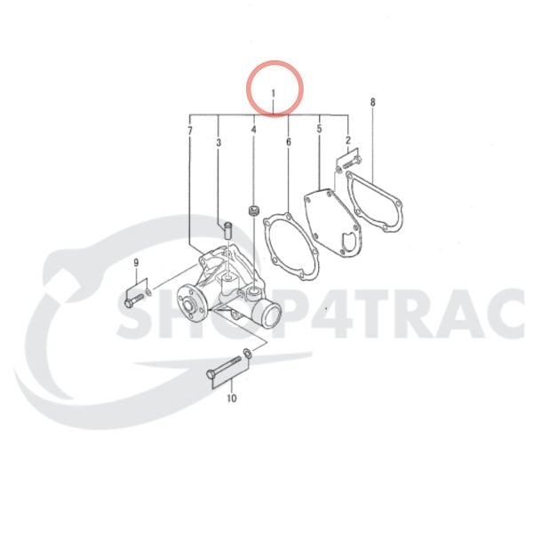 Wasserpumpe Mitsubishi S4Q | S4Q2 | Caterpillar DP15N – DP20CN | Terex TC51 – TC65