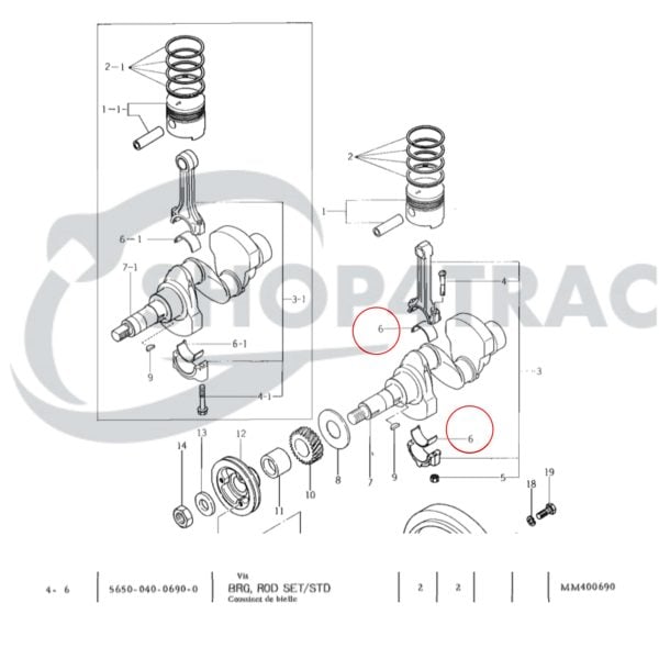 Pleuellager KE70 | Iseki TX1300