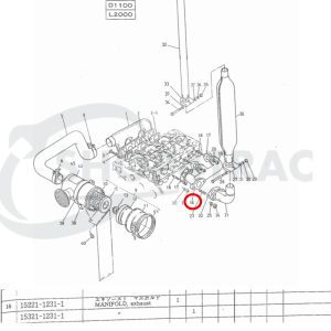 Collettore Kubota L225 | L235 | L245| L275 | L295 | L305 | L2000 | L2200| L2201 | L2601 | Shop4Trac