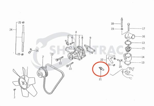 Przełącznik temperaturowy Mitsubishi K3A – K3F | K4A – K4F | Iseki | Satoh
