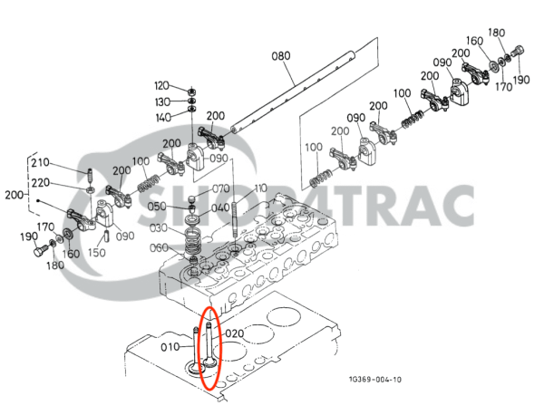 Valvola di scarico Kubota V2203, V2403 | D1403, D1703 | Shop4Trac
