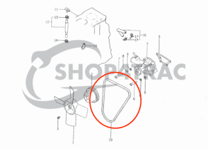 Keilriemen Iseki TX1410 TX1510 | TU120 - TU170 | SIAL | Kubota A15 - A19 | Shop4Trac