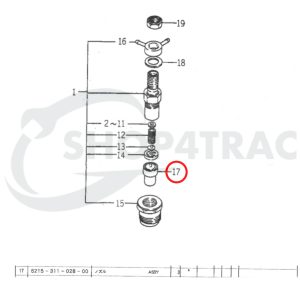 Buse d' Injecteur de carburant Iseki E3CD | Kubota D905 - D1105 | V1205-V1505 | Boutique4Trac