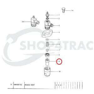 Buse de l'injecteur Mitsubishi K4A | KE70, KE75 | Iseki TX1300-TX1500 | Shop4Trac