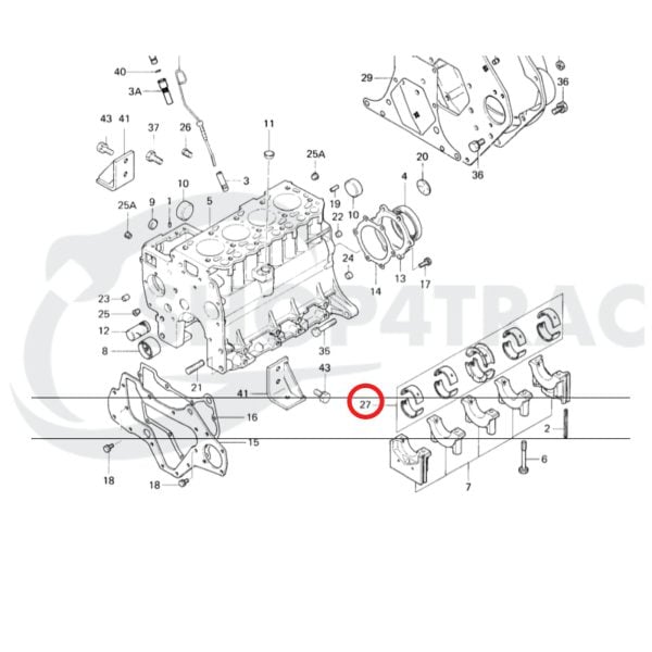 Main bearing set Mitsubishi K4A, K4B, K4C, K4D, K4E, K4F, S4L, S4L2