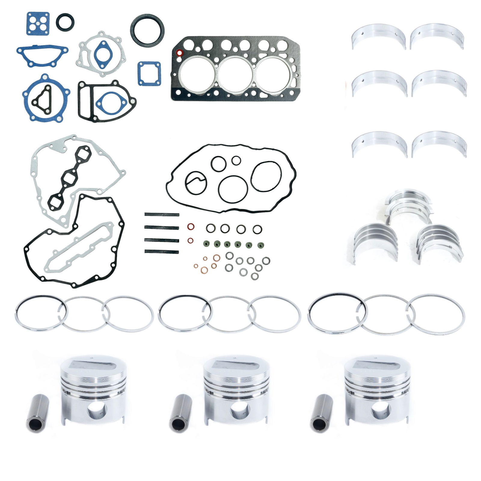 Overhaul Kit Mitsubishi S3l - S3l2 Engine | Mitsubishi MT200 - MT240 | Mahindra 2015 - 3015 | Solis 26