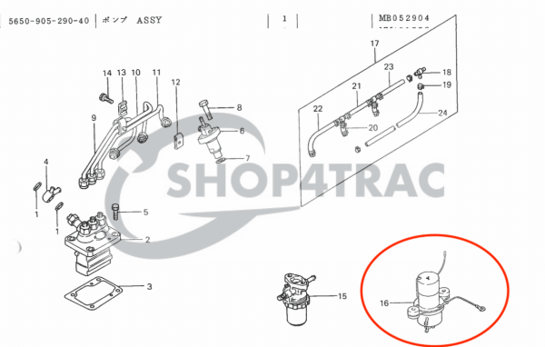 Brandstofopvoerpomp Iseki SIAL, LANDHOPE | Shop4Trac