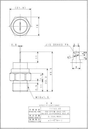 Temperatuurschakelaar Mitsubishi L2E, L3E, S3L2, S4L2 | Shop4Trac