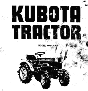 Manuale Kubota B6000 | Zen-noh ZB6000