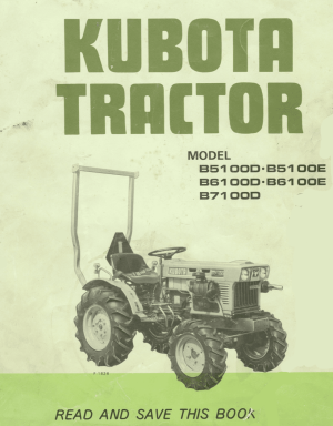 Manuale d'uso Kubota B5100 | B6100 | B7100