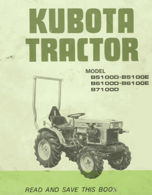 Manual de instrucciones Kubota B5100 | B6100 | B7100