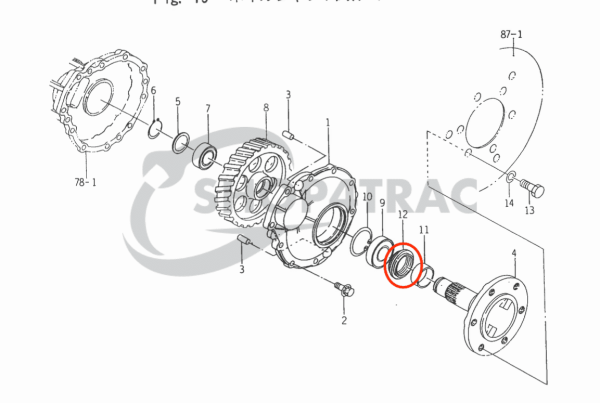Uszczelniacz Iseki tylnej osi TX | TU | TF | Bolens G152 – G174