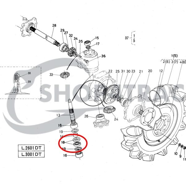 Front Thrust seal Kubota L2601 | L3001 | BZ1322E | Shop4Trac