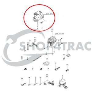 Motorino di avviamento Mitsubishi L2A | L2E | L3E | L3C | Mitsubishi Marine | Negozio4Trac