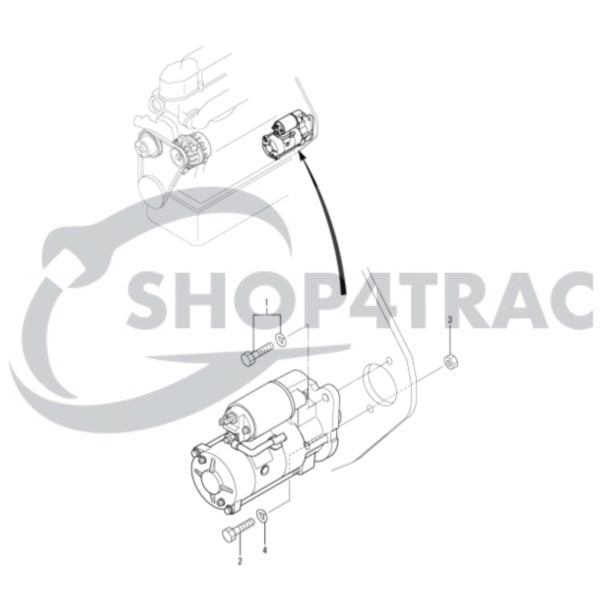 Démarreur Mitsubishi S4L | S4L2 | Chenille | Weidemann | Shop4Trac