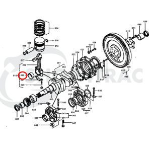 Cojinete de biela | casquillo de cojinete Kubota B6000 | Motor ZL600 | Tienda4Trac