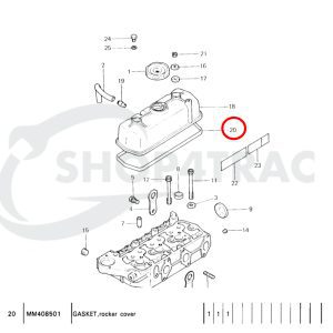 Uszczelka pokrywy zaworów Mitsubishis K3A | K3B | K3C | K3D | K3E | K3F | K3G | Sklep4Trac
