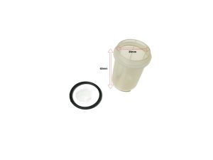 Vidrio del filtro de combustible | Matraz Iseki TX | TU - Shibaura SP - SL - P | Satoh ST | Tienda4Trac