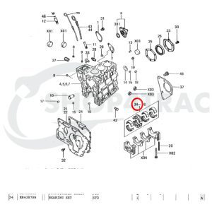 Juego Cojinete principal Mitsubishi L3A | Nivel 3C | Nivel 3E | Tienda4Trac