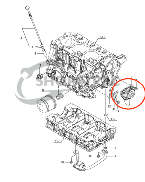 Engine oil pump Yanmar 3TNM68 | 3TNM72 | 3TNM74 | Shop4Trac