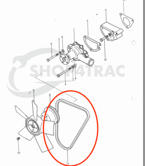 Cinghia trapezoidale TU1700 - TU2101 | IsekiTX1000 | Shop4Trac