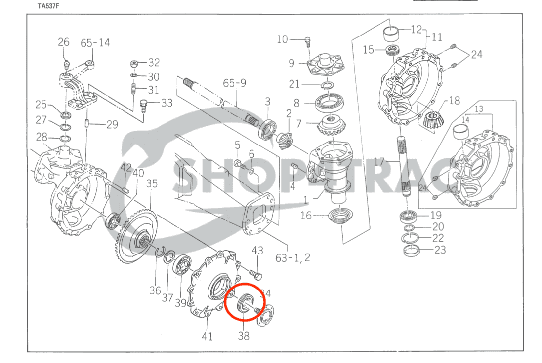 Iseki seal front axle TA290 - TA320 | BQ3160E | Shop4Trac