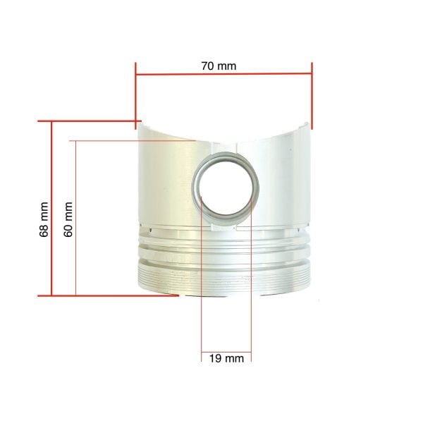 Tłok K2C | K3C | K4C Mitsubishi płaskie | Iseki TU150 | TU155 | TU1600