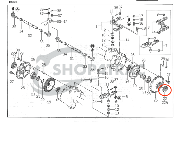 Front axle seal vertical | TA207 – TA317 | TA525 – 5135 | TG21 – TG31 | TK21 – TK538