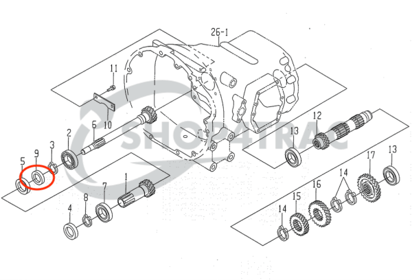 Sceau à huile de différentiel – PTO TE3210 – TE4270 | TU1700 – TU2101F | TX1000-TX2160F | TC30458 | Essieu avant Yanmar