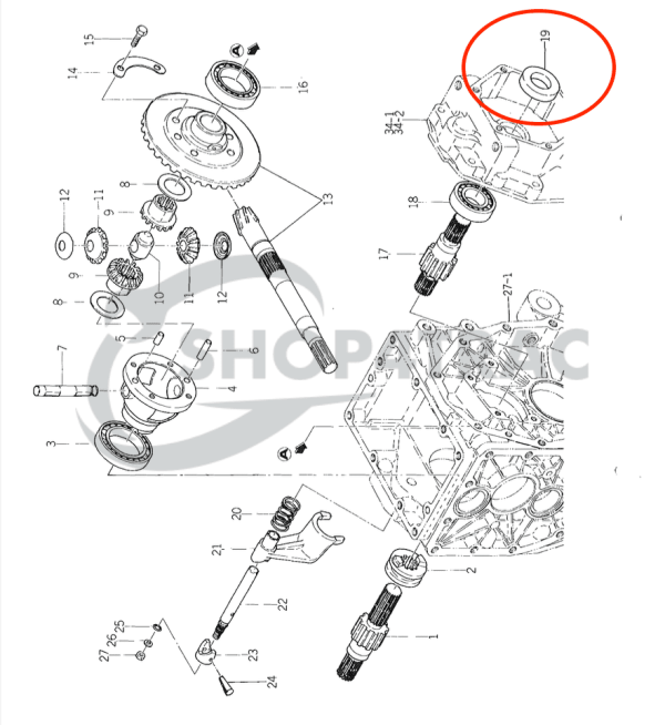 Sceau à huile de différentiel – PTO TE3210 – TE4270 | TU1700 – TU2101F | TX1000-TX2160F | TC30458 | Essieu avant Yanmar