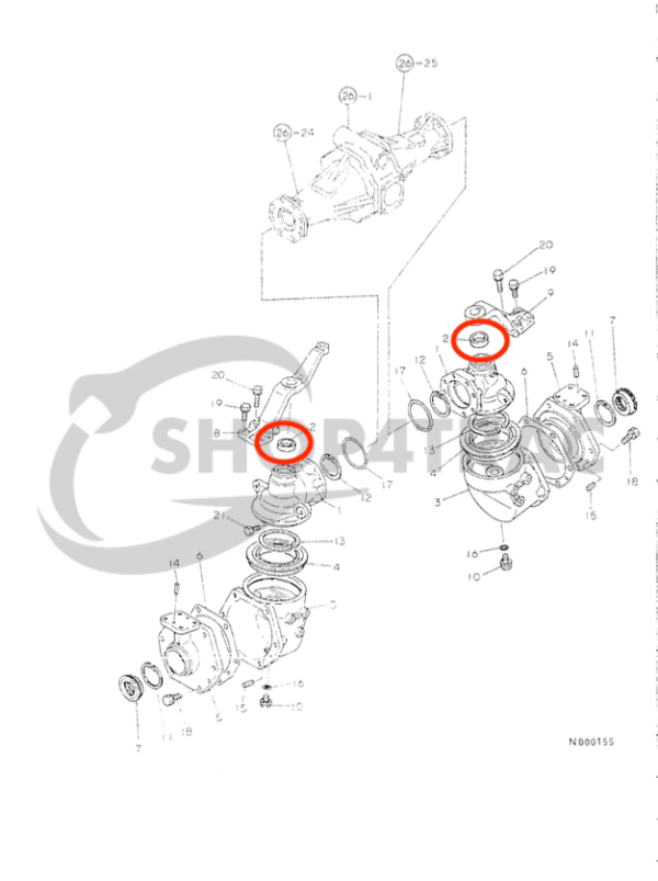 Paraolio 4WD Yanmar YM195 – YM276D | YM1610 – YM2010 | YMG1800 – YMG2000 | TC25407